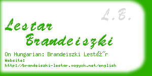 lestar brandeiszki business card